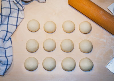 Indian Naan Bread Dough Balls Top View
