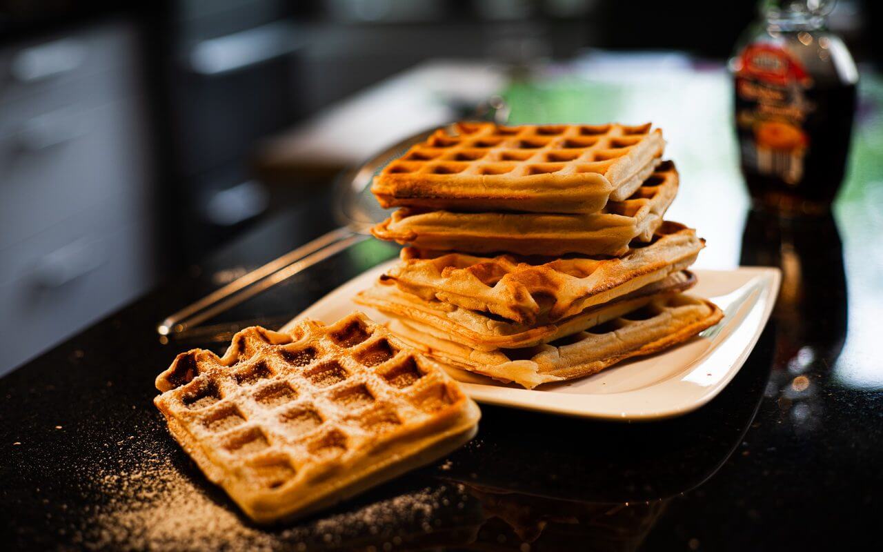 Leftover Sourdough Waffles
