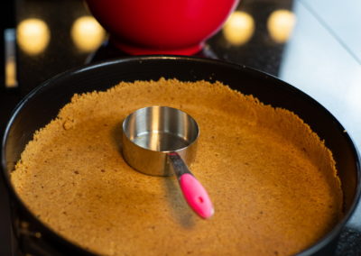 The Perfect New York Cheesecake Press On Crumbled Cookies