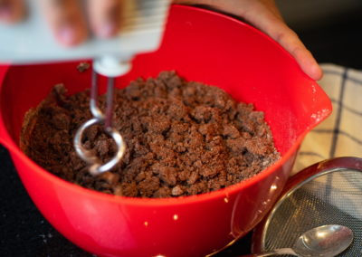 Chocolate Cheesecake aka Russischer Zupfkuchen Mix Chocolate Dough 2