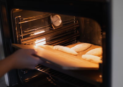 Rustic Baguette Rolls Baking