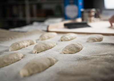 Rustic Baguette Rolls Proofing