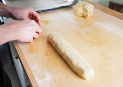 Vanillekipferl Traditional Crescent shaped Vanilla Biscuits Cutting Dough