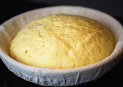 Sourdough Bread Made With Cheese Nachos After Proofing