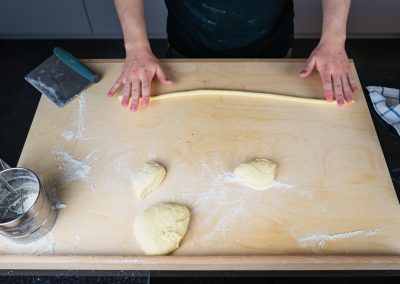 Paska Traditional Slovak Easter Bread Rolling Out Cord