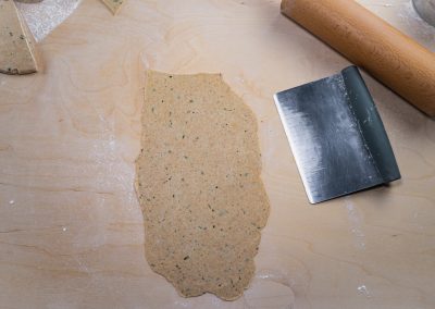 Sourdough Chips From Leftover Sourdough Starter Rolling Out Dough