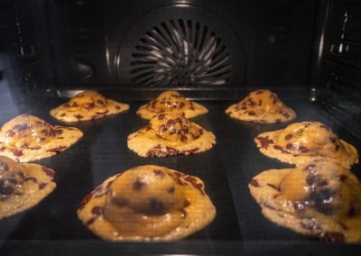 Chewy Chocolate Chip Cookies Cookie Dough While Baking