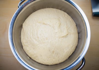 Little Fluffy Dinner Rolls After Bulk Fermentation