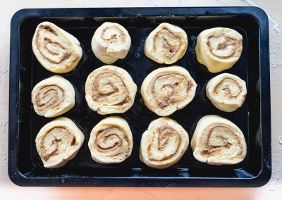 Homemade Cinnamon Rolls Before Baking