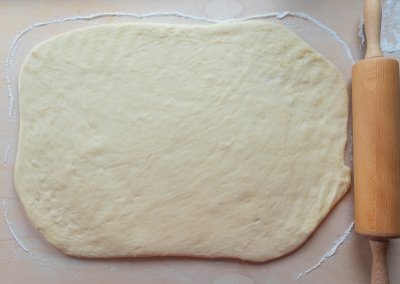 Homemade Cinnamon Rolls Rolled Out Dough