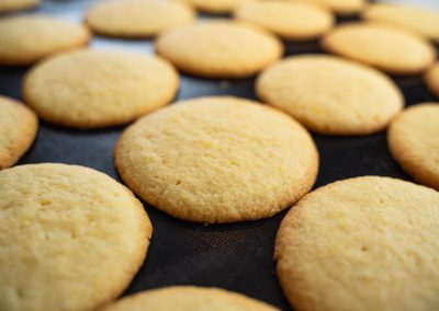 Lemon Sugar Cookies After Baking Without Glaze