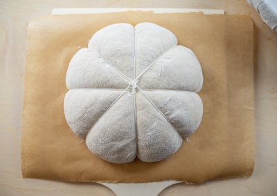 Pumpkin Spice Sourdough Bread Fully Tied Together Creating The Pumpkin Shape