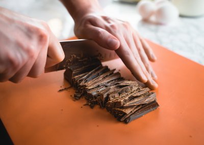 Bat Spider Halloween Cupcakes Chopping Chocolate