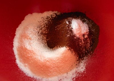 Bat Spider Halloween Cupcakes Sifted Dry Ingredients