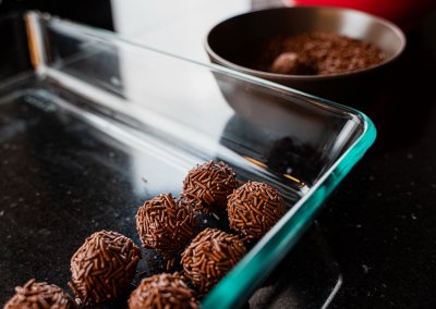 Chocolate Rum Balls Shaped