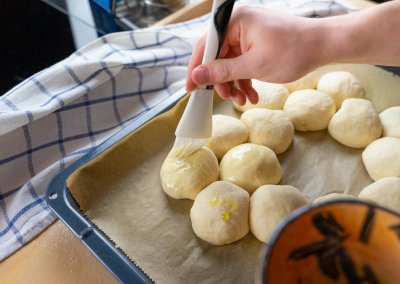 Stuffed Pizza Rolls Perfect Party Snack Coat With Oil