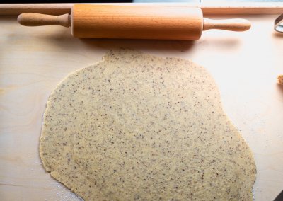 Traditional Linzer Cookies Rolled Out Dough