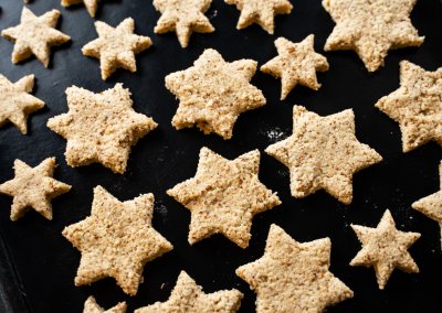 Zimtsterne Cinnamon Star Christmas Cookies Shaped Dough
