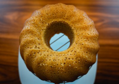 Moist Cinnamon Bundt Cake Poked Holes In Cake
