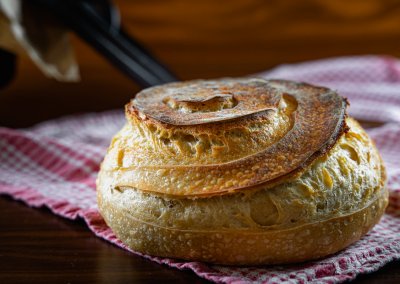 Sourdough Bread With 60 Hydration Baked In Dutch Oven Wide Spiral