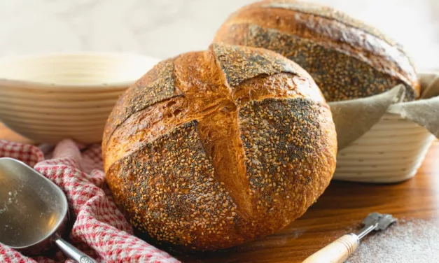 Sourdough Bread With Sesame And Poppy Seeds